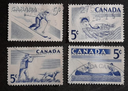 Canada > 1952-.... Règne D'Elizabeth II > 1952-1959 > Oblitérés   N° 292/95 - Used Stamps