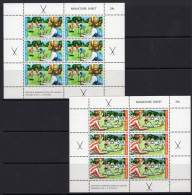 New Zealand 1971 Heatlth - Hockey & Dental Health MS Set Of 2 MNH (SG MS963a&b) - Unused Stamps