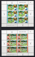 New Zealand 1971 Heatlth - Hockey & Dental Health MS Set Of 2 MNH (SG MS963a&b) - Ongebruikt