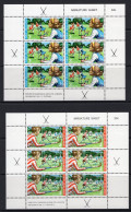 New Zealand 1971 Heatlth - Hockey & Dental Health MS Set Of 2 HM (SG MS963a&b) - Nuevos