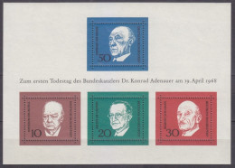 1968 Germany 554-557/B4 Politicians - K. Adenauer, W. Churchill - Sir Winston Churchill