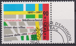 1997 Schweiz ET, Mi:CH 1617, Yt:CH 1545, Zum:CH 921, 100 Jahre Städteverband - Gebruikt