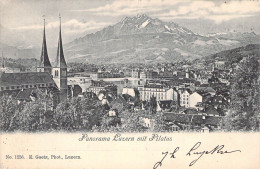 SUISSE - Panorama Luzern Mit Pilatus - Carte Postale Ancienne - Lucerne