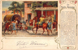 METIERS - La Poste Romaine - Carte Postale Ancienne - Autres & Non Classés