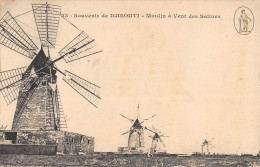 CPA AFRIQUE SOUVENIR DE DJIBOUTI MOULIN A VENT DES SALINES - Dschibuti