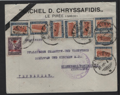 GREECE 1930s MAILED COVER TO GERMANY & EXCHANGE CONTROL CENSOR POSTMARK - Storia Postale