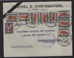 GREECE 1930s MAILED COVER TO GERMANY & EXCHANGE CONTROL CENSOR POSTMARK - Brieven En Documenten