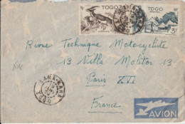 TOGO - 1950 - ENVELOPPE Par AVION De LAMA-KARA (RARE) ! => PARIS - ANIMAUX / GAZELLES - Storia Postale