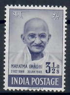 INDIA 1948 MAHATMA GANDHI 3 1/2 A MH/* - Gebruikt