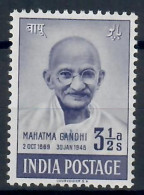 INDIA 1948 MAHATMA GANDHI 3 1/2 A MH/* - Used Stamps