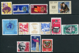 DDR / E. GERMANY 1972 Nine Commemorative Issues Used. - Used Stamps