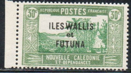 WALLIS AND FUTUNA ISLANDS 1930 1940 OVERPRINTED LANDSCAPE WITH CHIEF'S HOUSE 30c MNH - Neufs