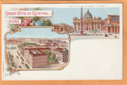 Rome Grand Hotel Flora Quirinal Italy 1900 Postcard - Wirtschaften, Hotels & Restaurants