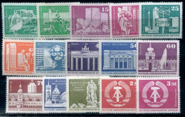DDR / E. GERMANY 1973-74 Buildings Definitives MNH / ** - Nuovi