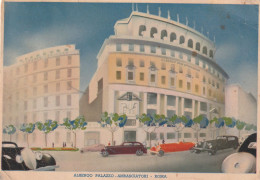 Rome Albergo Palazzo Italy Old Postcard Mailed - Bares, Hoteles Y Restaurantes