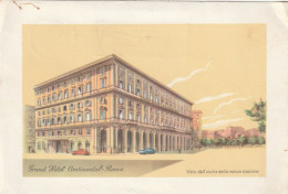 Rome Grand Hotel Continental Italy Old Postcard Mailed - Bar, Alberghi & Ristoranti