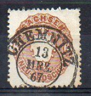 Sachsen 1863 - Mi 18 A - O - Used (2ZK14) - Sachsen