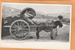 Rome Types Transport Wine Italy Old  Postcard - Trasporti