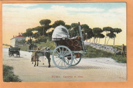Rome Types Transport Wine Italy Old  Postcard - Trasporti