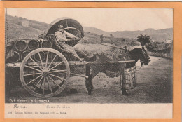 Rome Types Transport Wine Italy Old  Postcard - Trasporti