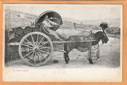 Rome Types Transport Wine Italy Old  Postcard - Transport