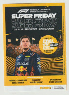 Brochure-leaflet JUMBO Supermarkten Veghel (NL) RB18 Max Verstappen F1 Heineken 2023 Zandvoort (NL) - Autorennen - F1