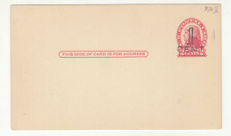 US 1920 Postal Stationery Postcard Not Posted UX33? 230601 - 1901-20