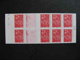 Rare Et TB  Carnet N° 3744A C1: 2 Timbres Avec Impression Partielle, Neuf XX. - Postzegelboekjes