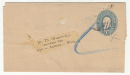 US Postal Stationery Newspaper Wrapper Posted 1897 To Wien 230601 - ...-1900