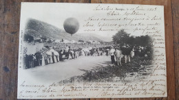 Bessèges , Fête Locale , Départ Du Ballon , Septembre 1902 , Top Carte - Bessèges