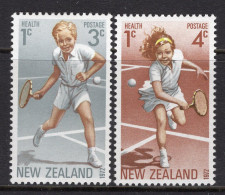 New Zealand 1972 Health - Tennis Set HM (SG 987-988) - Unused Stamps