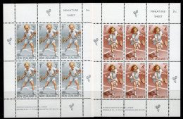 New Zealand 1972 Health - Tennis MS Set Of 2 MNH (SG MS989) - Ongebruikt