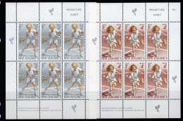 New Zealand 1972 Health - Tennis MS Set Of 2 LHM (SG MS989) - Unused Stamps