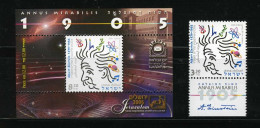 Israel 2005   Albert Einstein, Stamp And  Souvenir Sheet Mi:IL 1840, Sn:IL 1609, Yt:IL 1767 Mi:IL BL70, Sn:IL 1620,..... - Albert Einstein