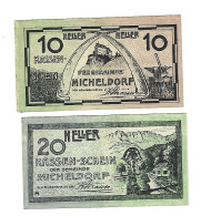 *notgeld   Austria Notgeld   Micheldorf 10+20 Heller  612 Mit A - Autriche