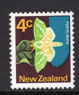 New Zealand 1973-76 Definitives - No Wmk. - 4c Puriri Moth MNH (SG 1011) - Nuovi