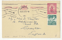 South Africa ONLY PART Of Postal Stationery Letter-card Posted 1942 B230601 - Other & Unclassified