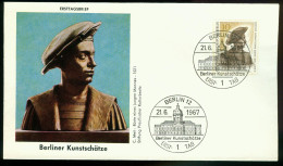 Fd Germany, Berlin FDC 1967 MiNr 303 | Berlin Art Treasures. Bust Of A Young Man (after C. Meit) - FDC: Briefe