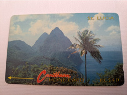 ST LUCIA    $ 40  CABLE & WIRELESS  STL-3C  3CSLC      Fine Used Card ** 13525** - Santa Lucía