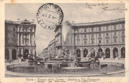 ITALIE - Roma - Piazza Delle Terme - Esedra E Via Nazionale - Carte Postale Ancienne - Lugares Y Plazas