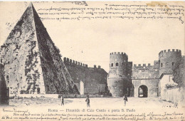 ITALIE - Roma - Piramide Di Caio Cestio Et Porta S.Paolo - Carte Postale Ancienne - Autres Monuments, édifices