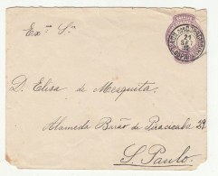 Brazil Old 200 Reis Postal Stationey Letter Cover Posted B230601 - Entiers Postaux