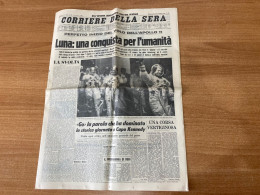 CORRIERE DELLA SERA LUNA APOLLO 11+INSERTO SPECIALE  17 LUGLIO 1969 ORIGINALE. - Primeras Ediciones