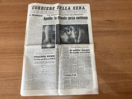 CORRIERE DELLA SERA LUNA APOLLO 11 ASTRONAUTI   18 LUGLIO 1969 ORIGINALE. - Prime Edizioni