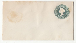 India Old QV 1/2A Postal Stationery Small Letter Cover Not Posted B230601 - Other & Unclassified