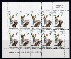 New Zealand 1974 Health - Children & Pets MS MNH (SG MS1057) - Unused Stamps