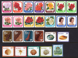 New Zealand 1975-81 Definitives - Roses, Shells, Maori Artefacts Set HM (SG 1086-1105) - Unused Stamps