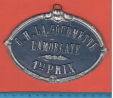 France 1er PRIX Restaurant LA GOURMETTE  Lamorlaye Oise France Enseignes De Restaurant Plaquette Metal For Restaurants - Letreros