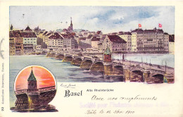 SUISSE - Basel - Alte Rheinbrucke - Carte Postale Ancienne - Basilea