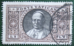2 L Gardens And Medallions Pope Pius XI 1933 Mi 32 Yv 55 Used Gebruikt Oblitere VATICANO VATICAN VATICAAN - Oblitérés